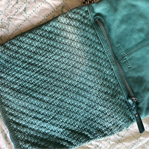 💙 Zadig & Voltaire Woven Leather Shoulder Bag – Teal 💙 - Picture 10 of 11